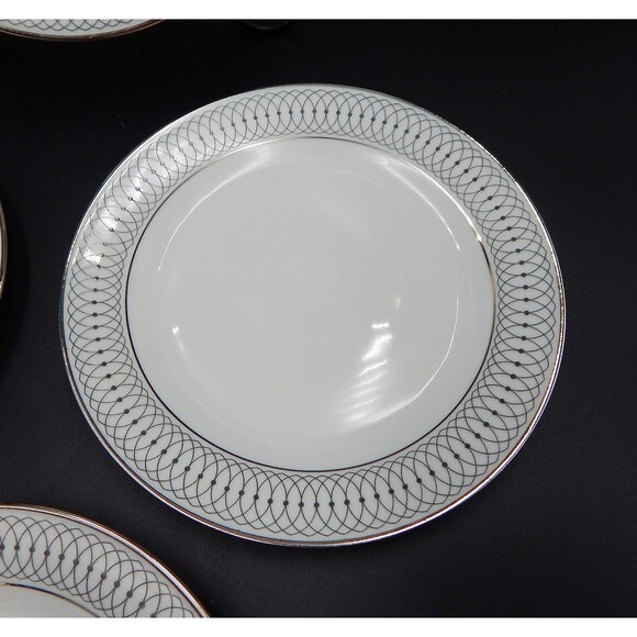 Tirschenreuth Bavaria The Elgin Butter Plates Set of 4 Germany 6 Inch Silver - Picture 5 of 12